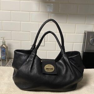 Kate Spade black leather shoulder bag